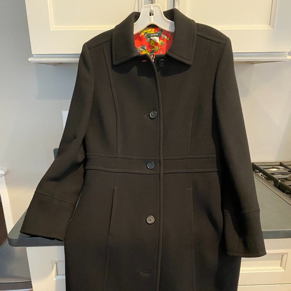 J Crew Ladies Wool Coat, size 10